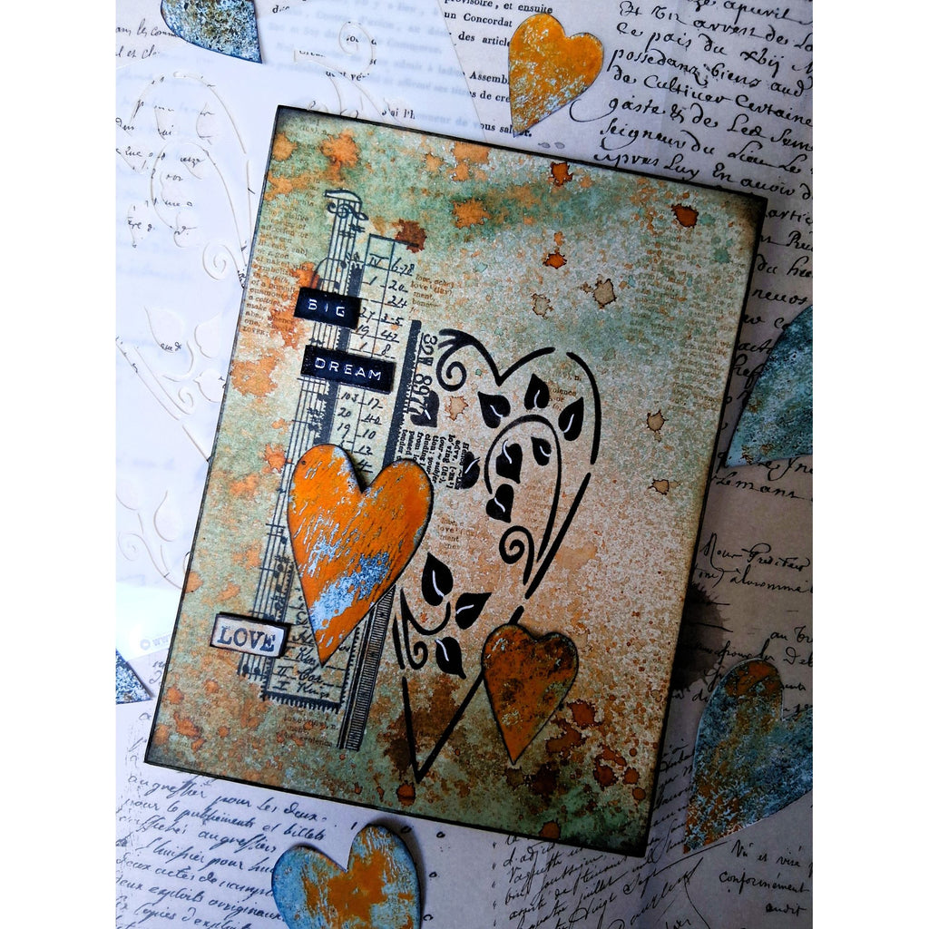 PaperArtsy Mags Woodcock Stencil ps515 big dream