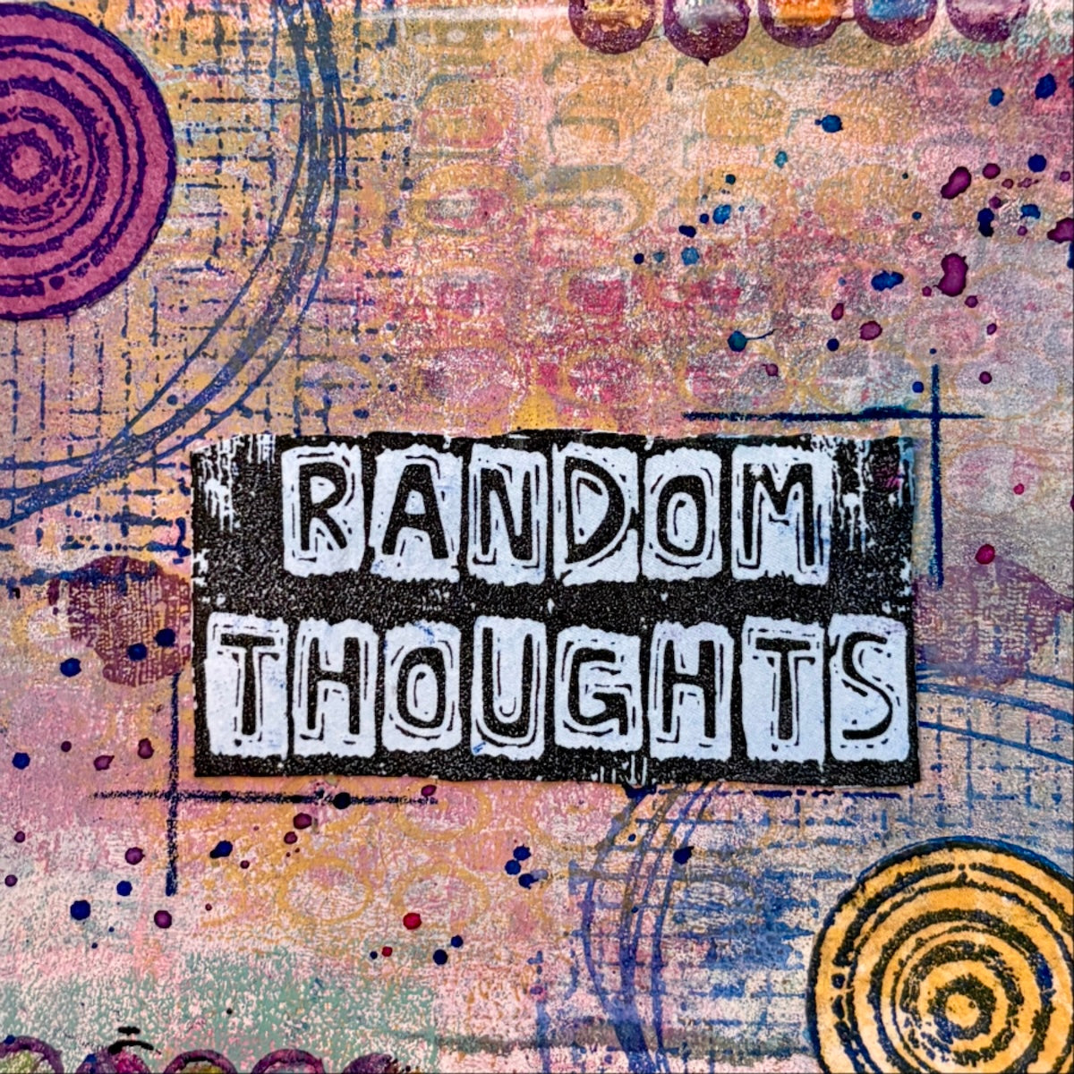 PaperArtsy Seth Apter Cling Stamps sa052 random thoughts spiral
