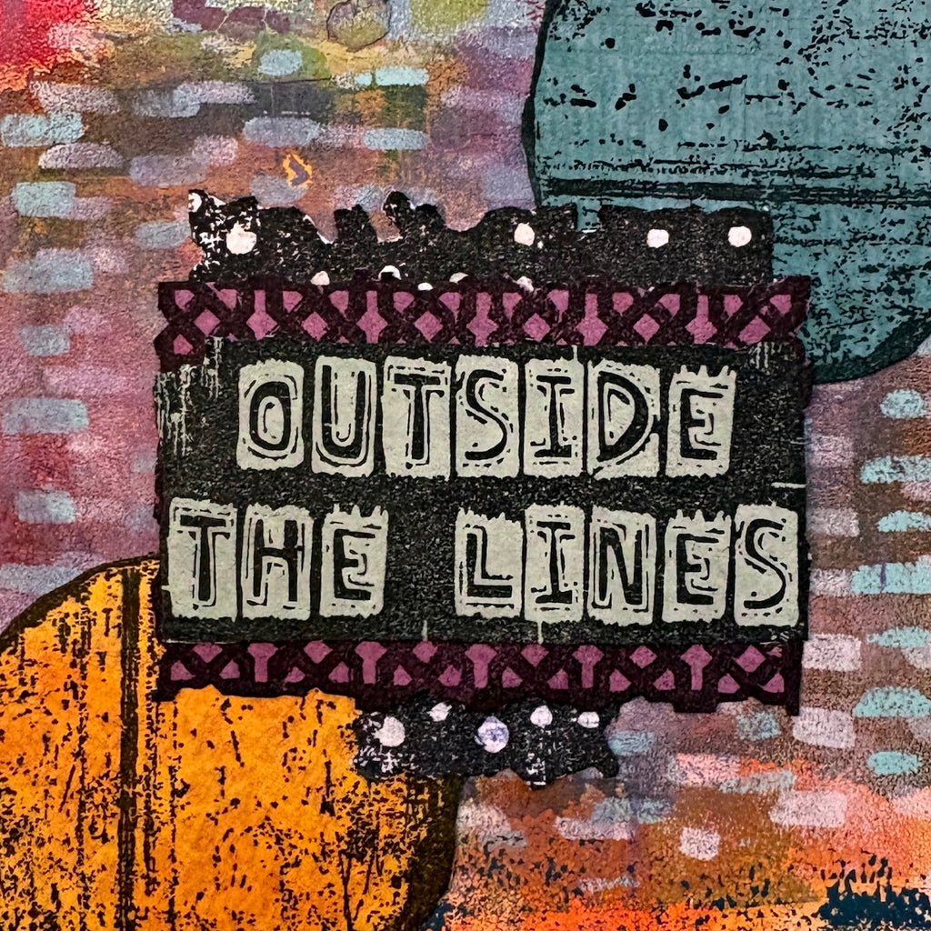 PaperArtsy Seth Apter Cling Stamps sa053 outside the lines colorful