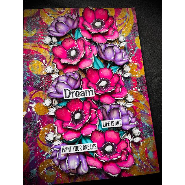 PaperArtsy Tracy Scott Cling Stamps ts108 life is art