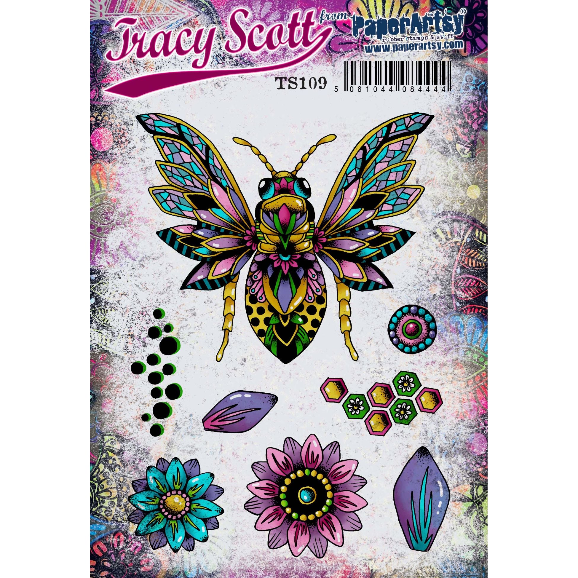 PaperArtsy Tracy Scott Cling Stamps ts109