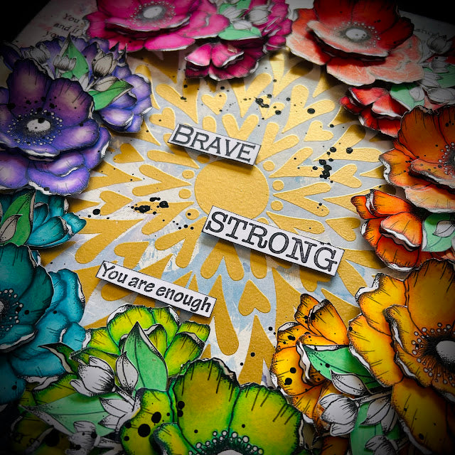 PaperArtsy Tracy Scott Large Stencil ps518 strong