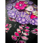 PaperArtsy Tracy Scott Large Stencil ps519 purple flowers