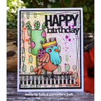 PaperArtsy Tracy Scott Mini Cling Stamps tsm38 bird with crown happy birthday card lorraine aquilina | color-code:ALT01