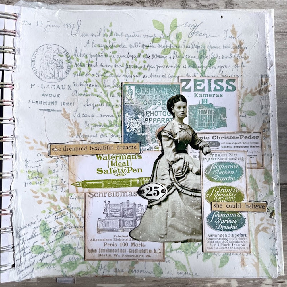 Paper Artsy Alison Bomber Advertising Edition Cling Stamps eab50 paper doll