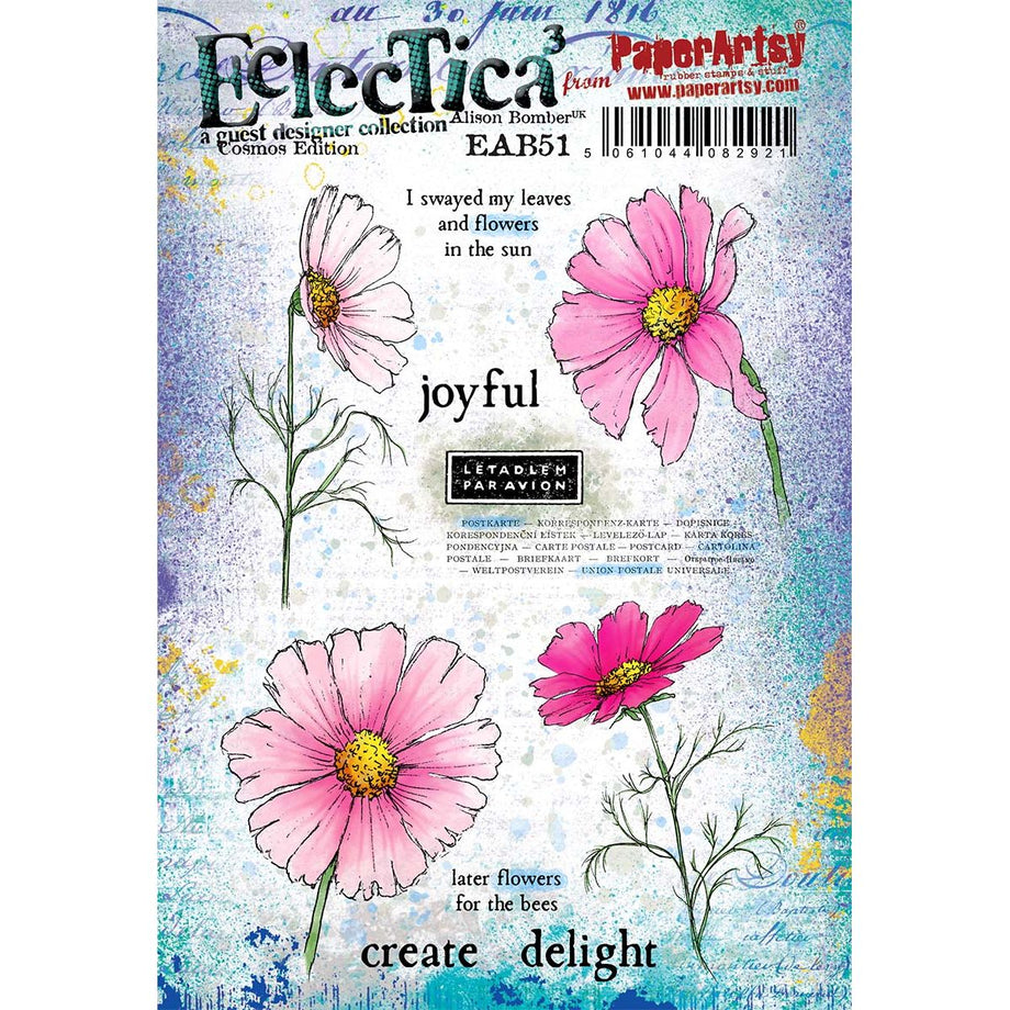 Paper Artsy Alison Bomber Cosmos Edition Cling Stamps eab51