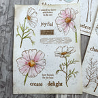 Paper Artsy Alison Bomber Cosmos Edition Cling Stamps eab51 flowers