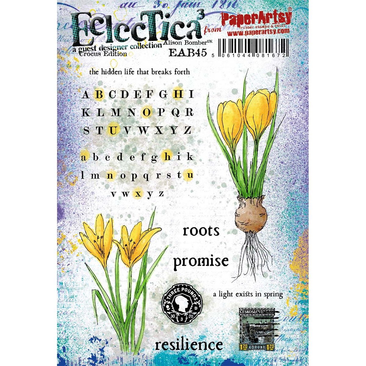 Paper Artsy Alison Bomber Crocus Cling Stamps eab45