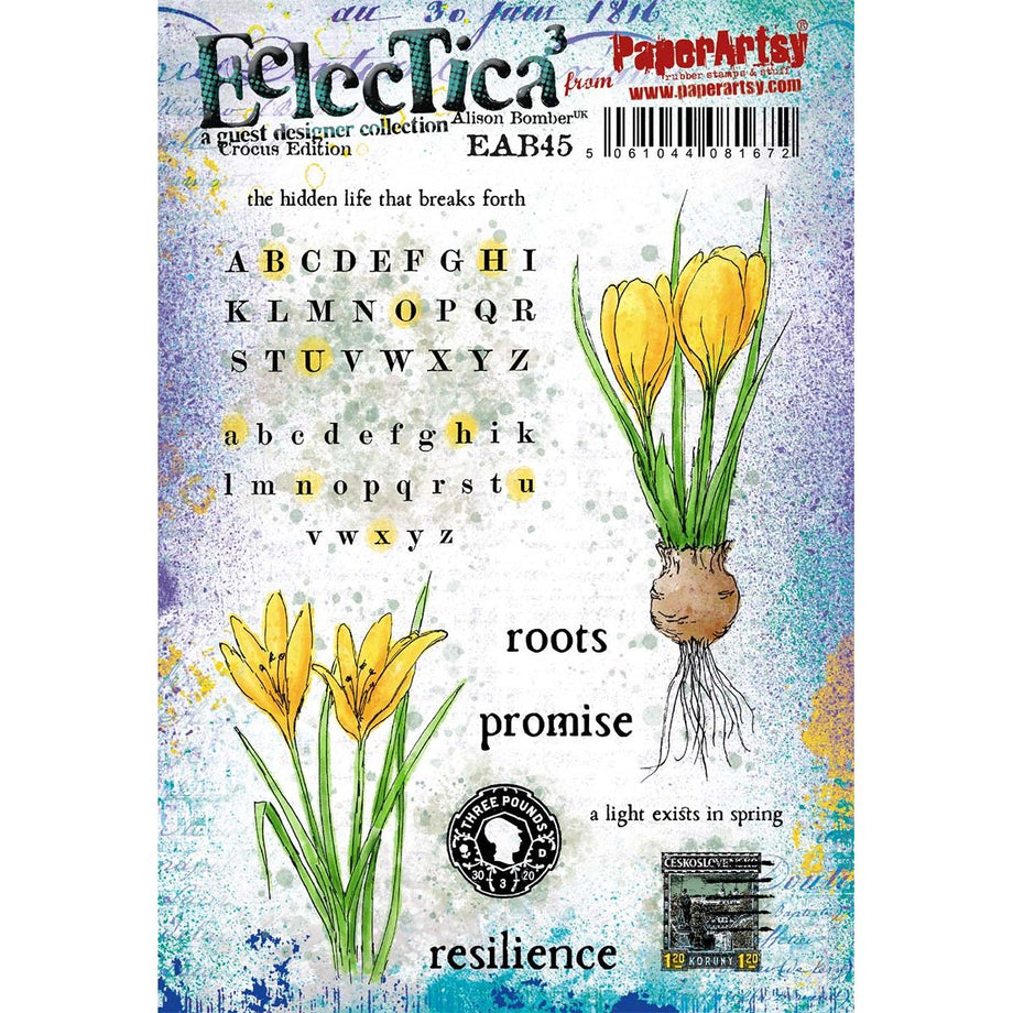 PaperArtsy Alison Bomber Crocus Cling Stamps ab045 – Simon Says Stamp