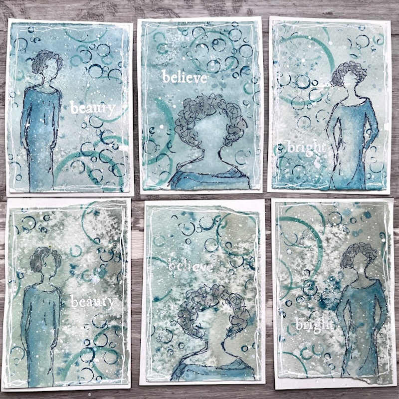 Paper Artsy Alison Bomber Figures Edition Cling Stamps eab55 beauty