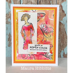 Paper Artsy Alison Bomber Figures Edition Cling Stamps eab55 pop of color