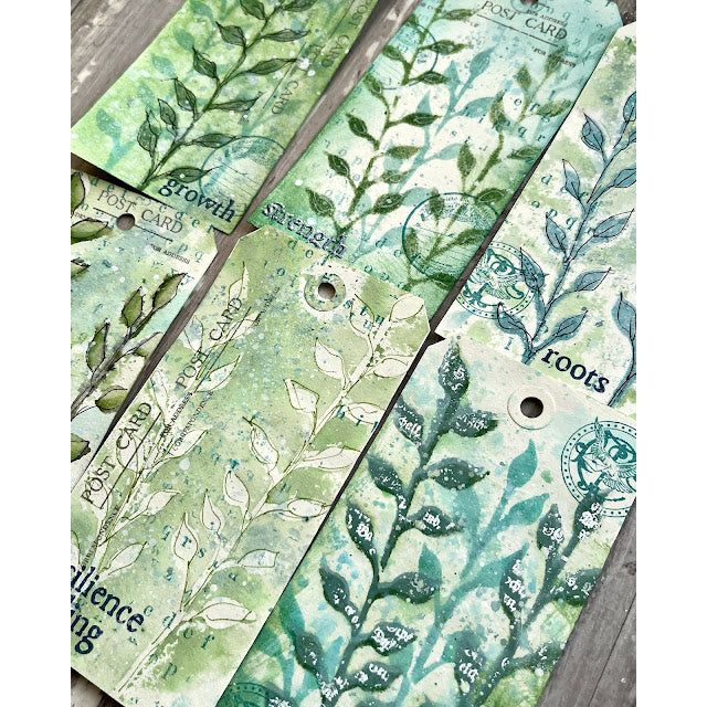 Paper Artsy Alison Bomber Large Stencil ps451 leaves