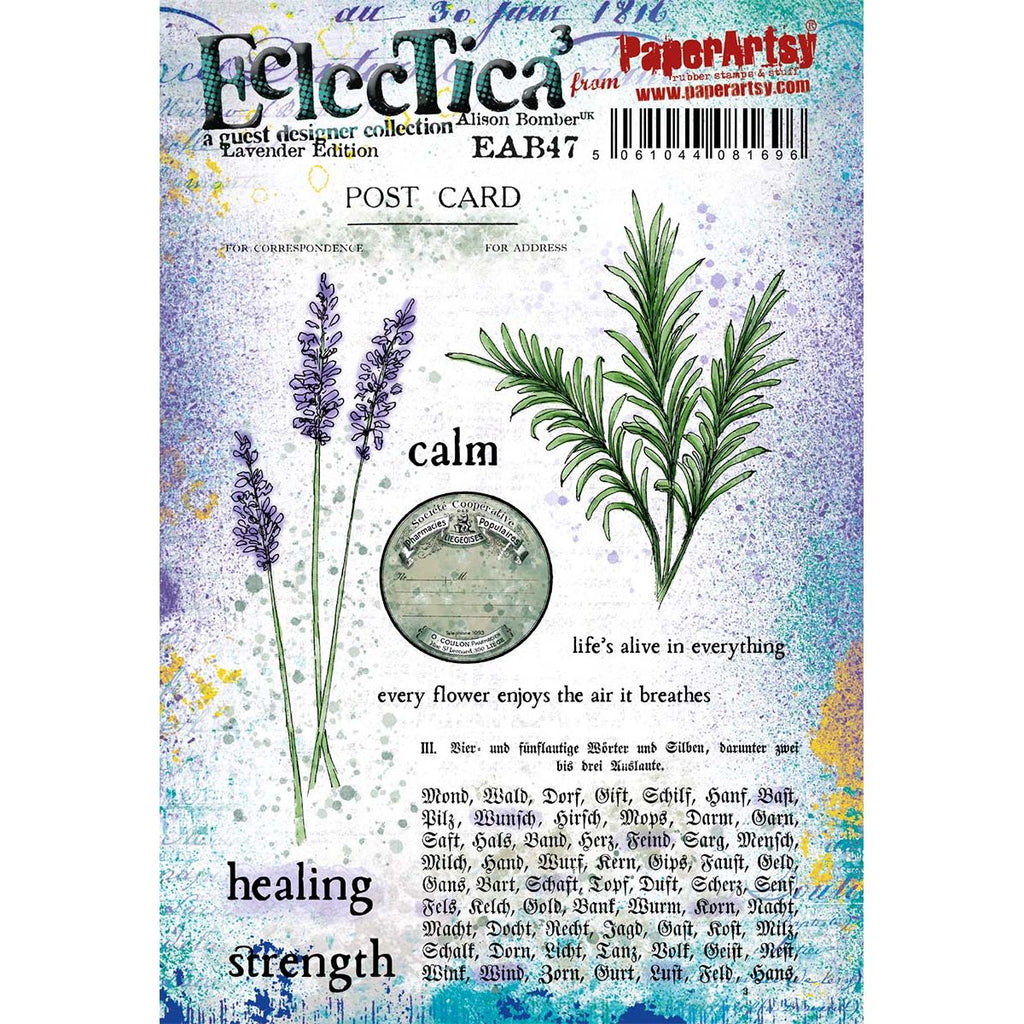 Paper Artsy Alison Bomber Lavender Cling Stamps eab47