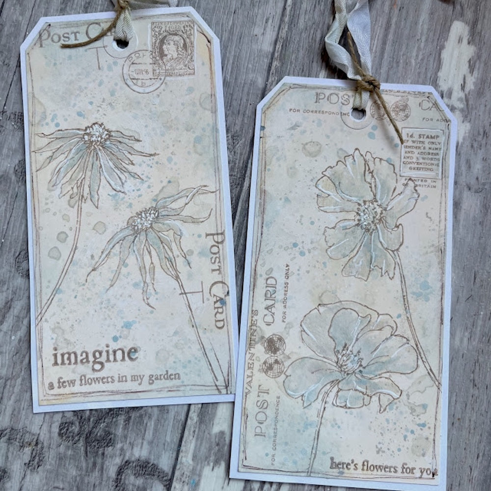 Paper Artsy Alison Bomber Summer Poppies Edition Cling Stamps eab48 tag