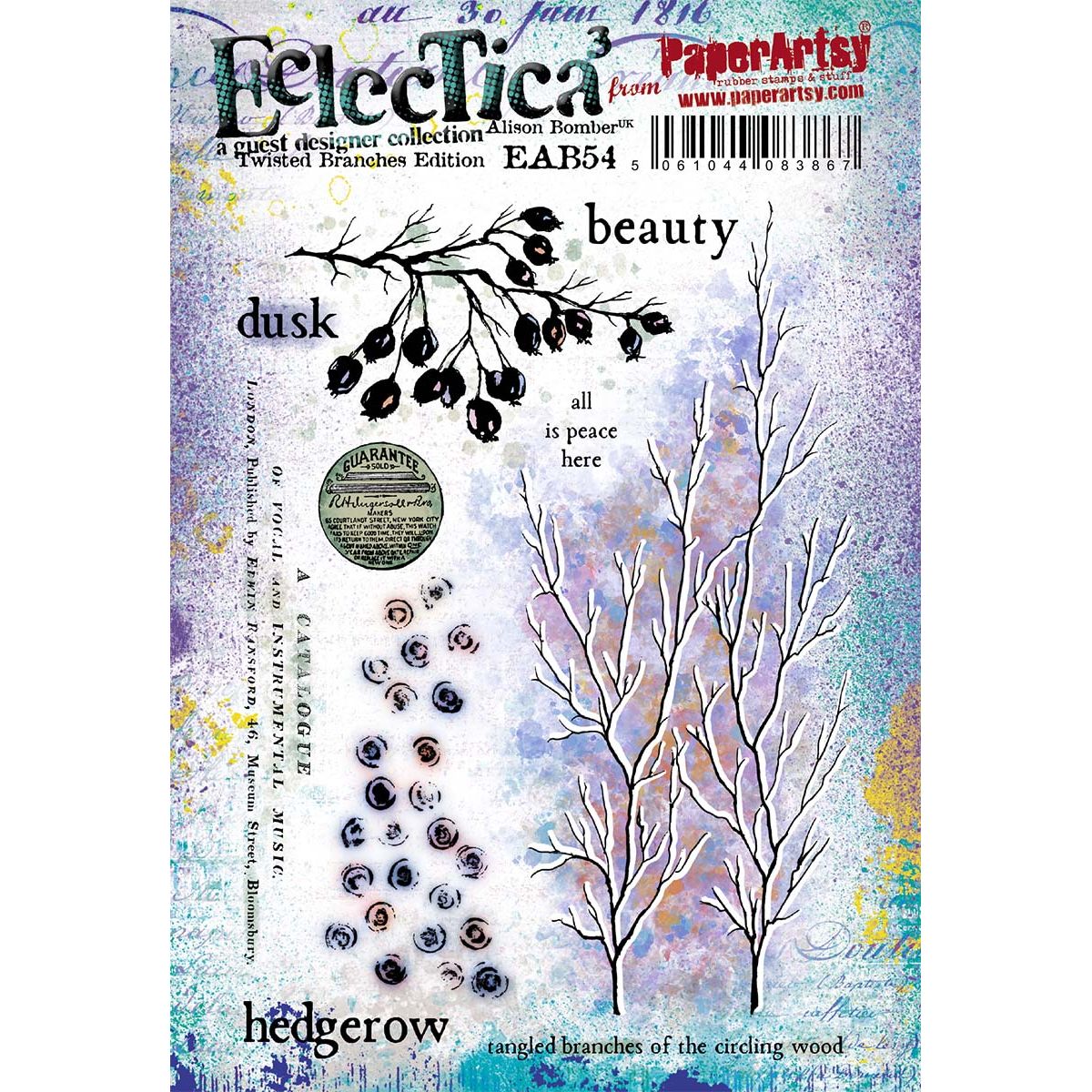 PaperArtsy Alison Bomber Twisted Branches Edition Cling Stamps