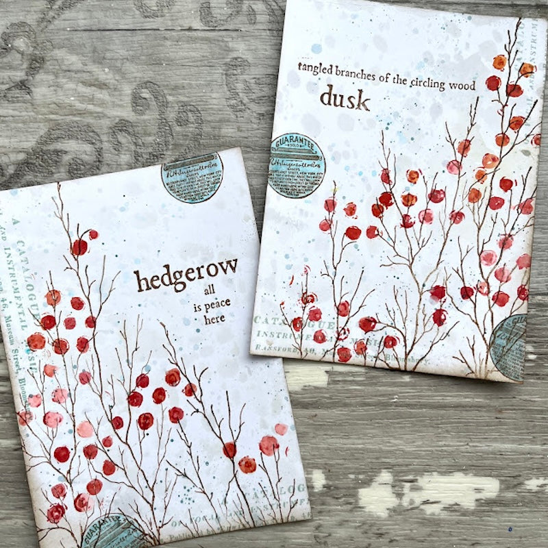 Paper Artsy Alison Bomber Twisted Branches Edition Cling Stamps eab54 hedgerow
