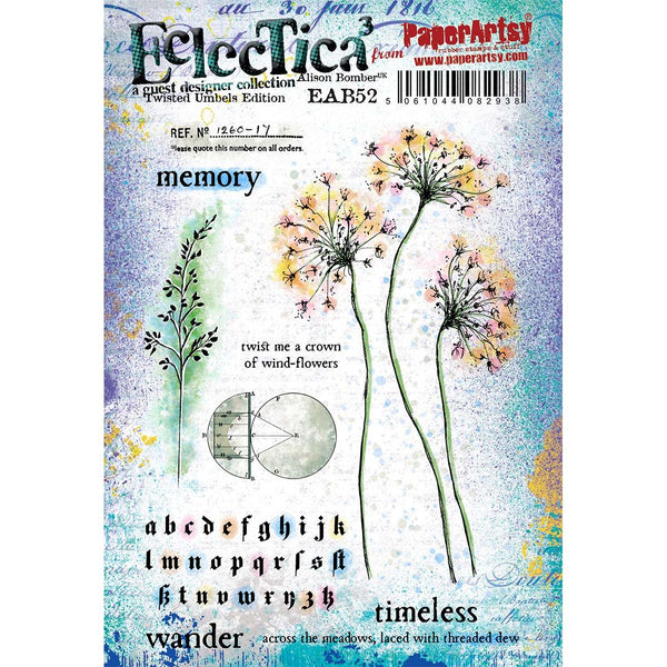 Paper Artsy Alison Bomber Twisted Umbels Edition Cling Stamps
