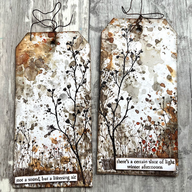 Paper Artsy Alison Bomber Winter Grasses Cling Stamps eab42 listening air