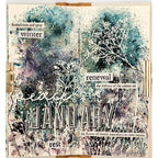 Paper Artsy Alison Bomber Winter Grasses Cling Stamps eab42 winter