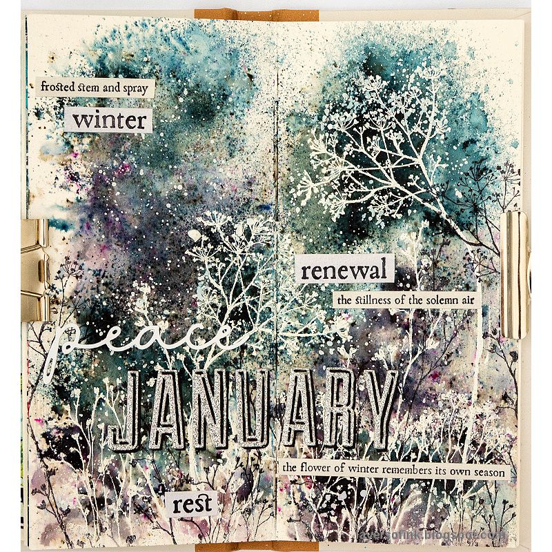 Paper Artsy Alison Bomber Winter Grasses Cling Stamps eab42 winter
