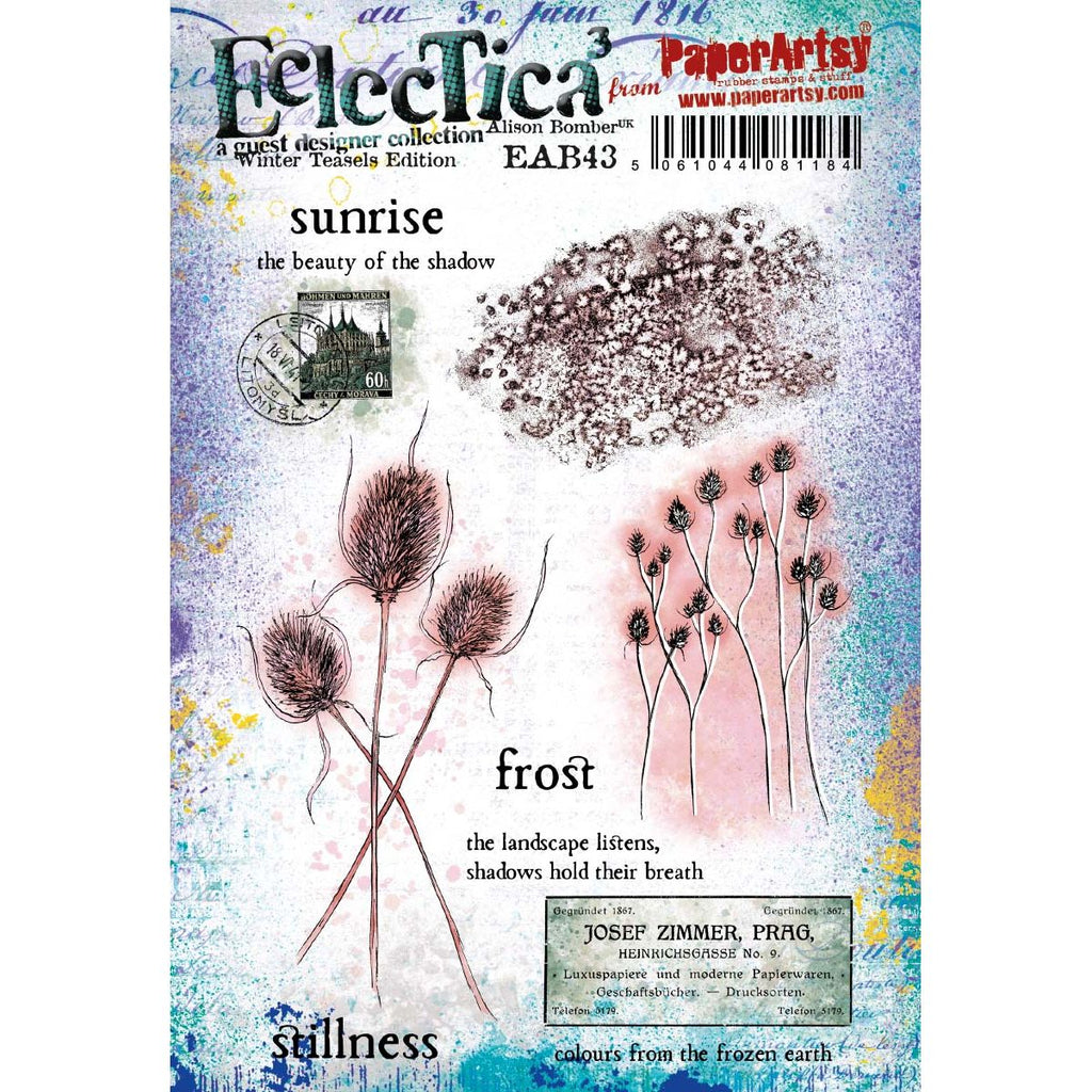 Paper Artsy Alison Bomber Winter Teasels Cling Stamps eab43