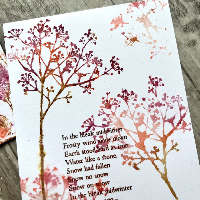 Paper Artsy Alison Bomber Winter Umbels Cling Stamps eab44 midwinter