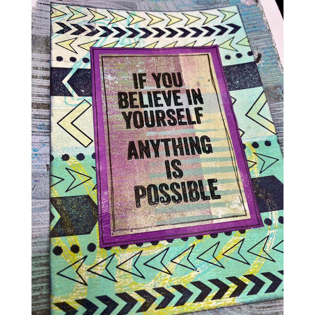 Paper Artsy Designer Collection 3 Cling Stamps epa03 believe in yourself