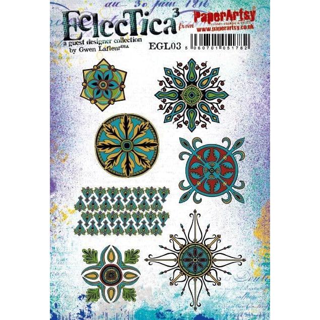 Paper Artsy ECLECTICA3 GWEN LAFLEUR 03 Cling Stamp egl03*
