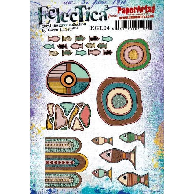 Paper Artsy ECLECTICA3 GWEN LAFLEUR 04 Cling Stamps egl04*
