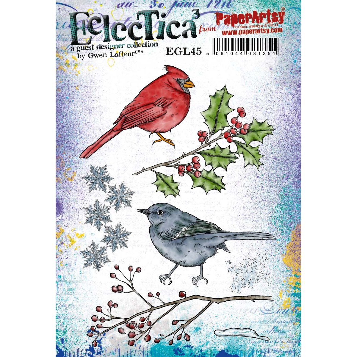 Paper Artsy Eclectica3 Gwen Lafleur Cling Stamps egl45