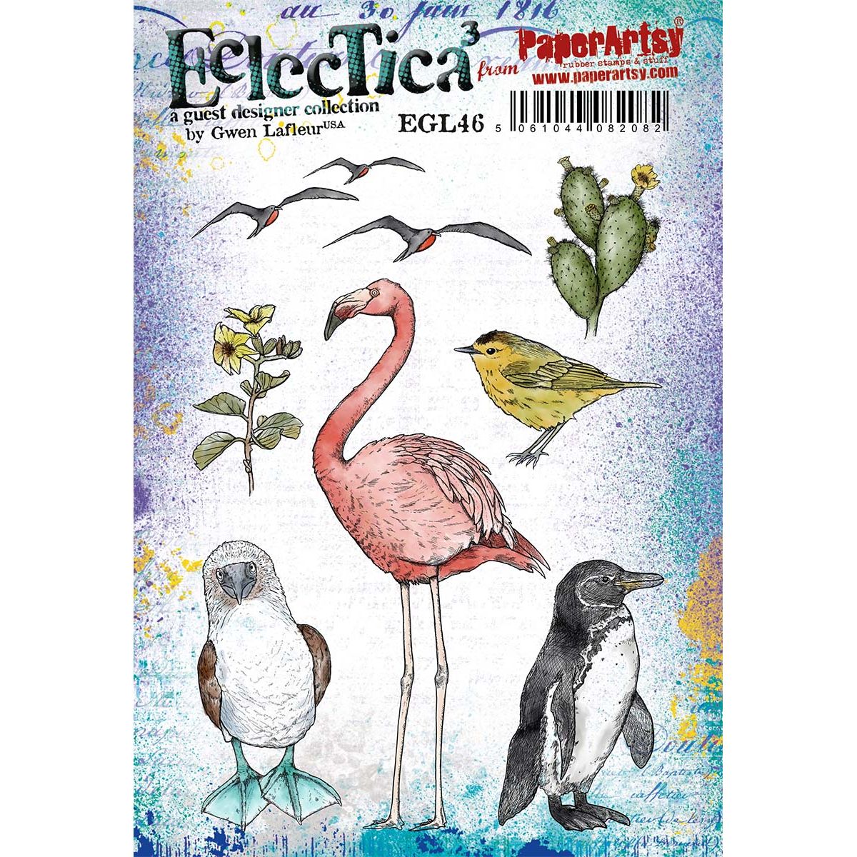 Paper Artsy Eclectica3 Gwen Lafleur Cling Stamps egl46
