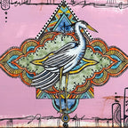 Paper Artsy Eclectica3 Gwen Lafleur Cling Stamps egl48 bird detail