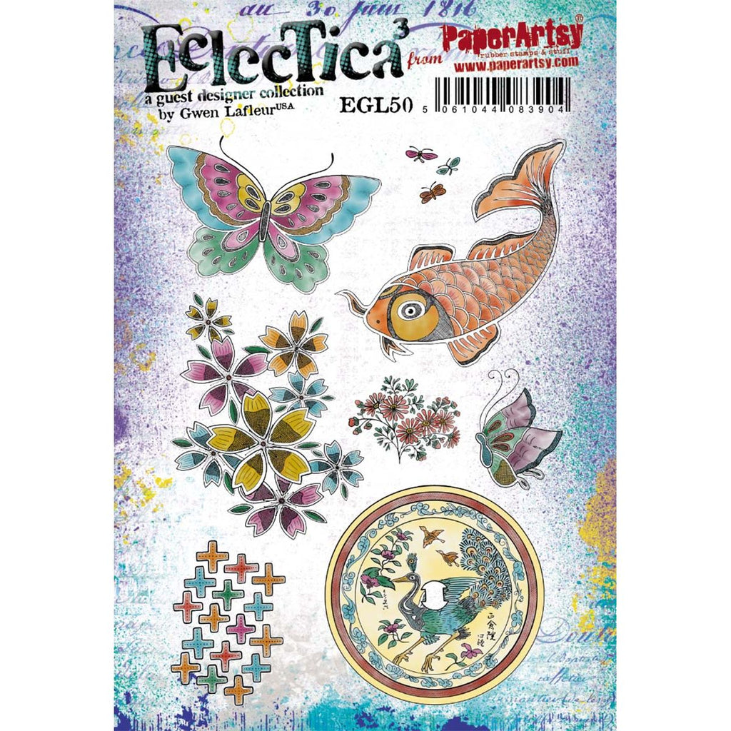Paper Artsy Eclectica3 Gwen Lafleur Cling Stamps egl50