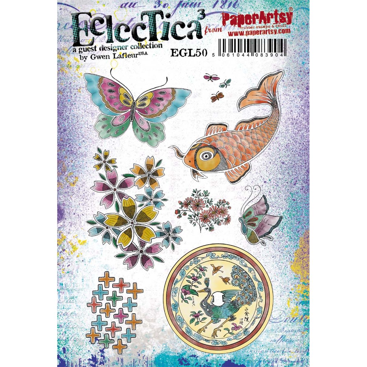 Paper Artsy Eclectica3 Gwen Lafleur Cling Stamps egl50