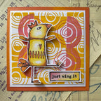 Paper Artsy Eclectica3 Mini Cling Stamp em153 just wing it