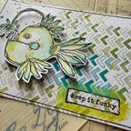 Paper Artsy Eclectica3 Mini Cling Stamp em155 fish 