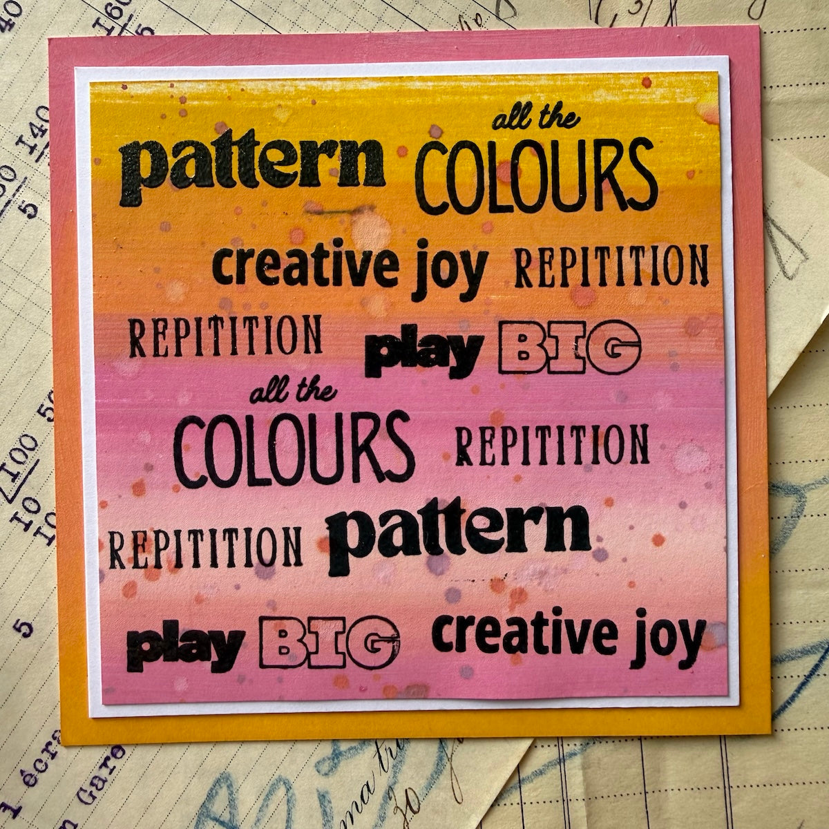 Paper Artsy Eclectica3 Mini Cling Stamp em158 pattern