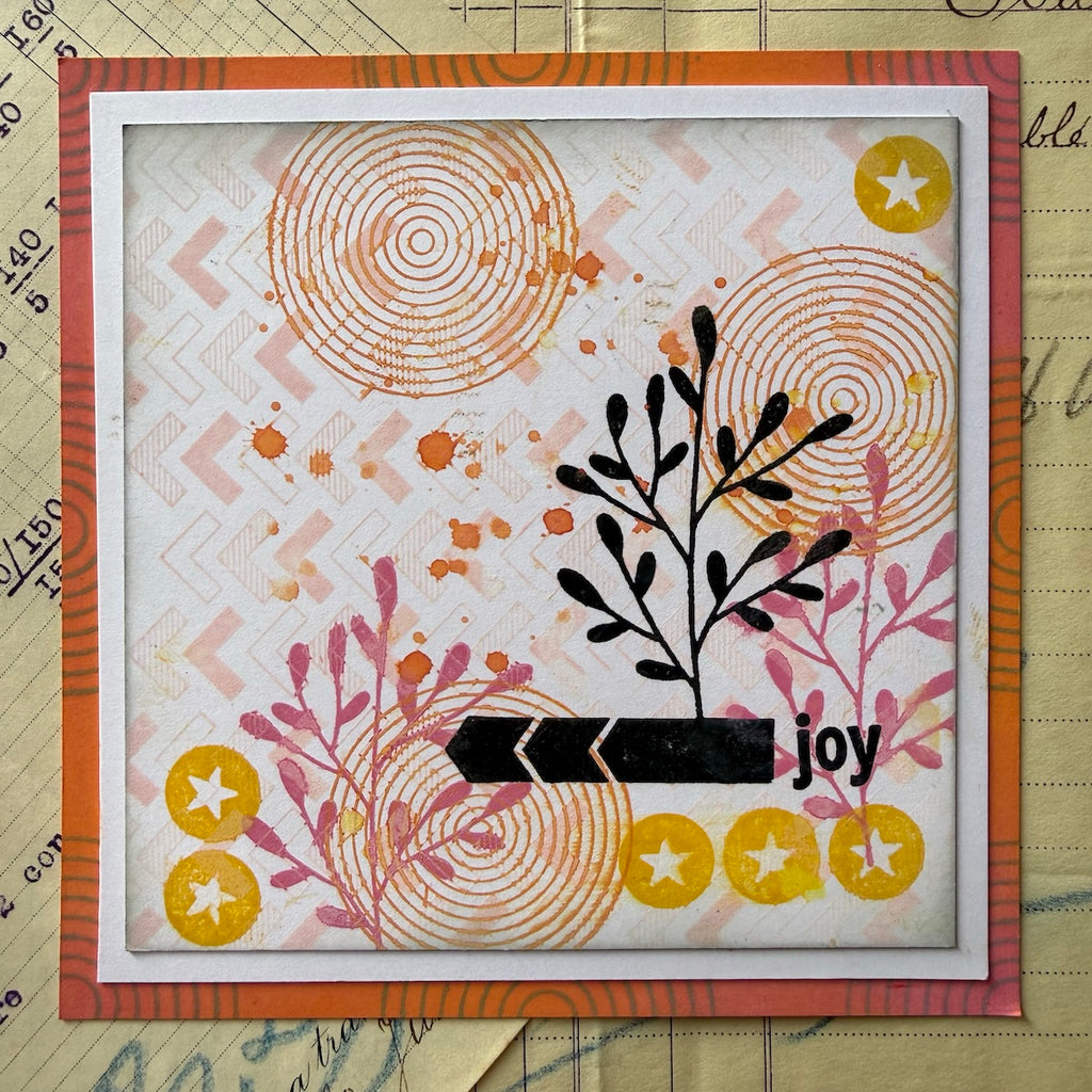 Paper Artsy Eclectica3 Mini Cling Stamp em159 joy