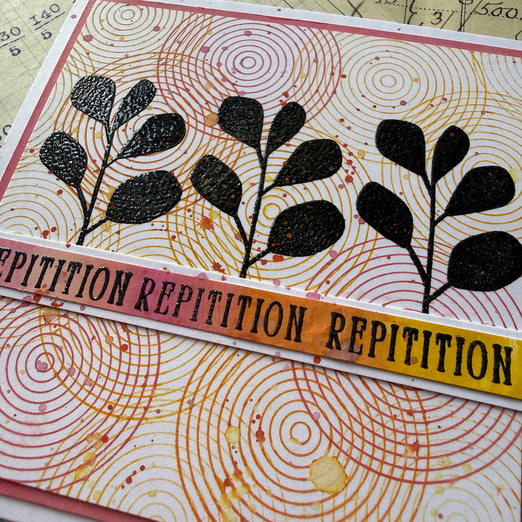 Paper Artsy Eclectica3 Mini Cling Stamp em159 repitition