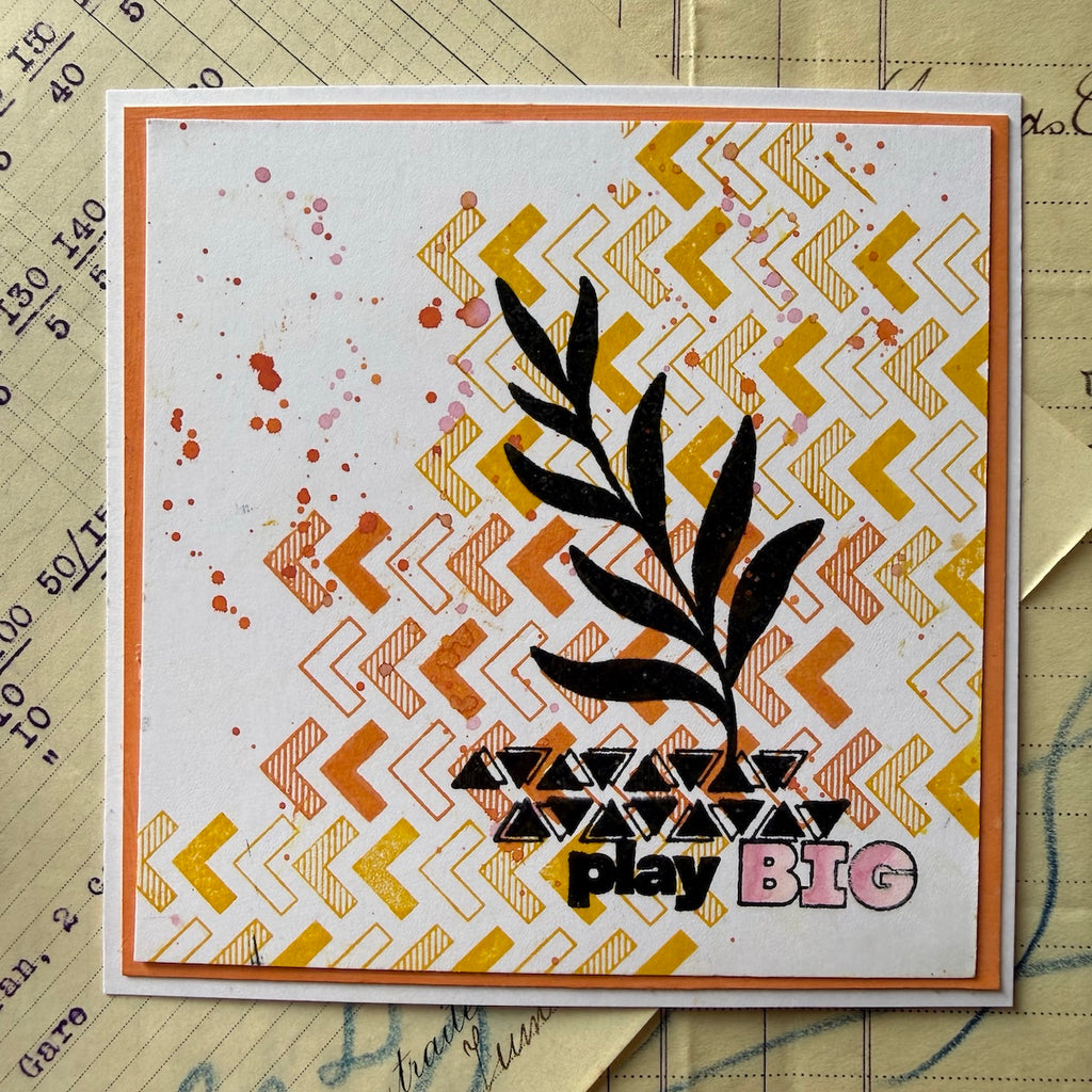 Paper Artsy Eclectica3 Mini Cling Stamp em160 play big