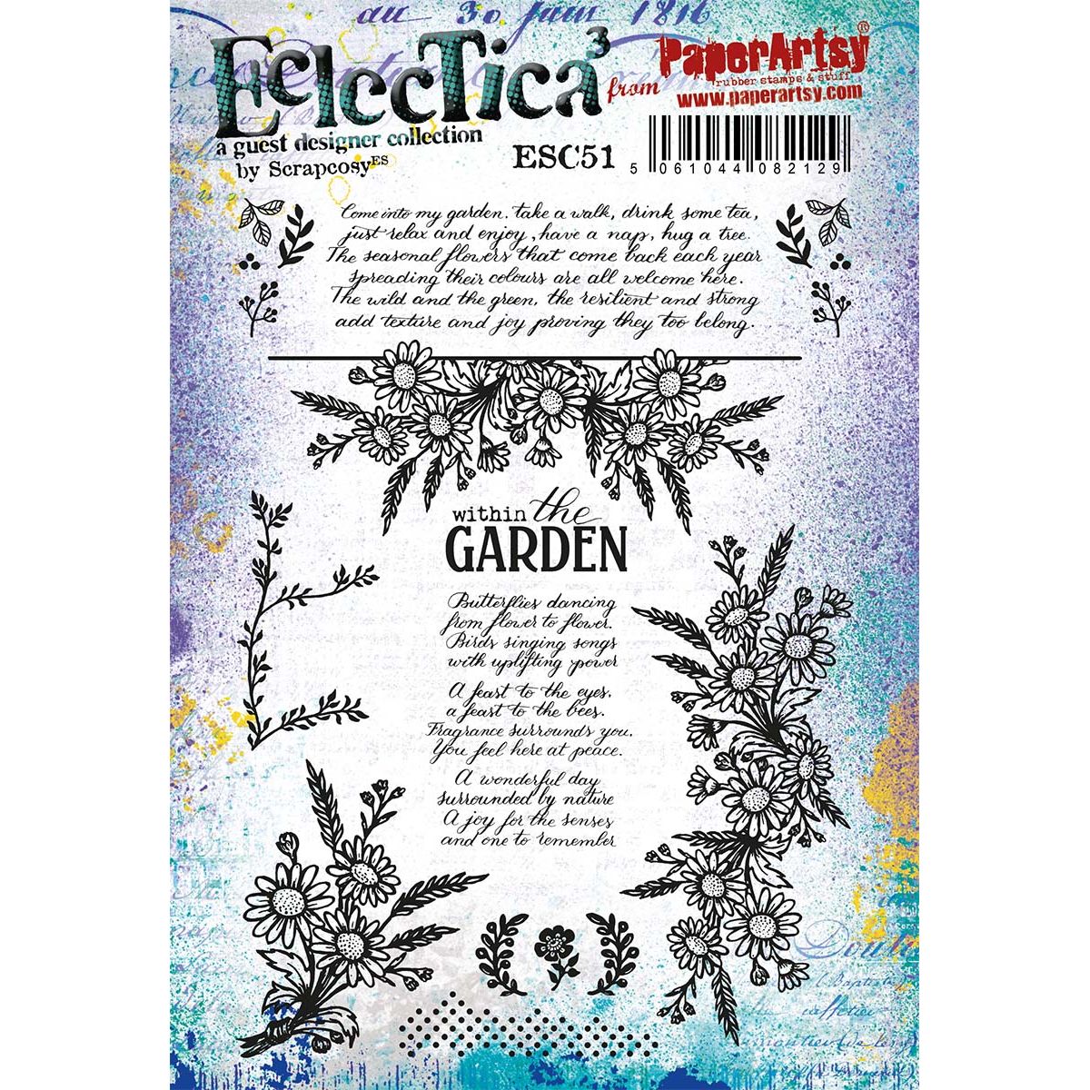Paper Artsy Eclectica3 Scrapcosy Cling Stamps esc51