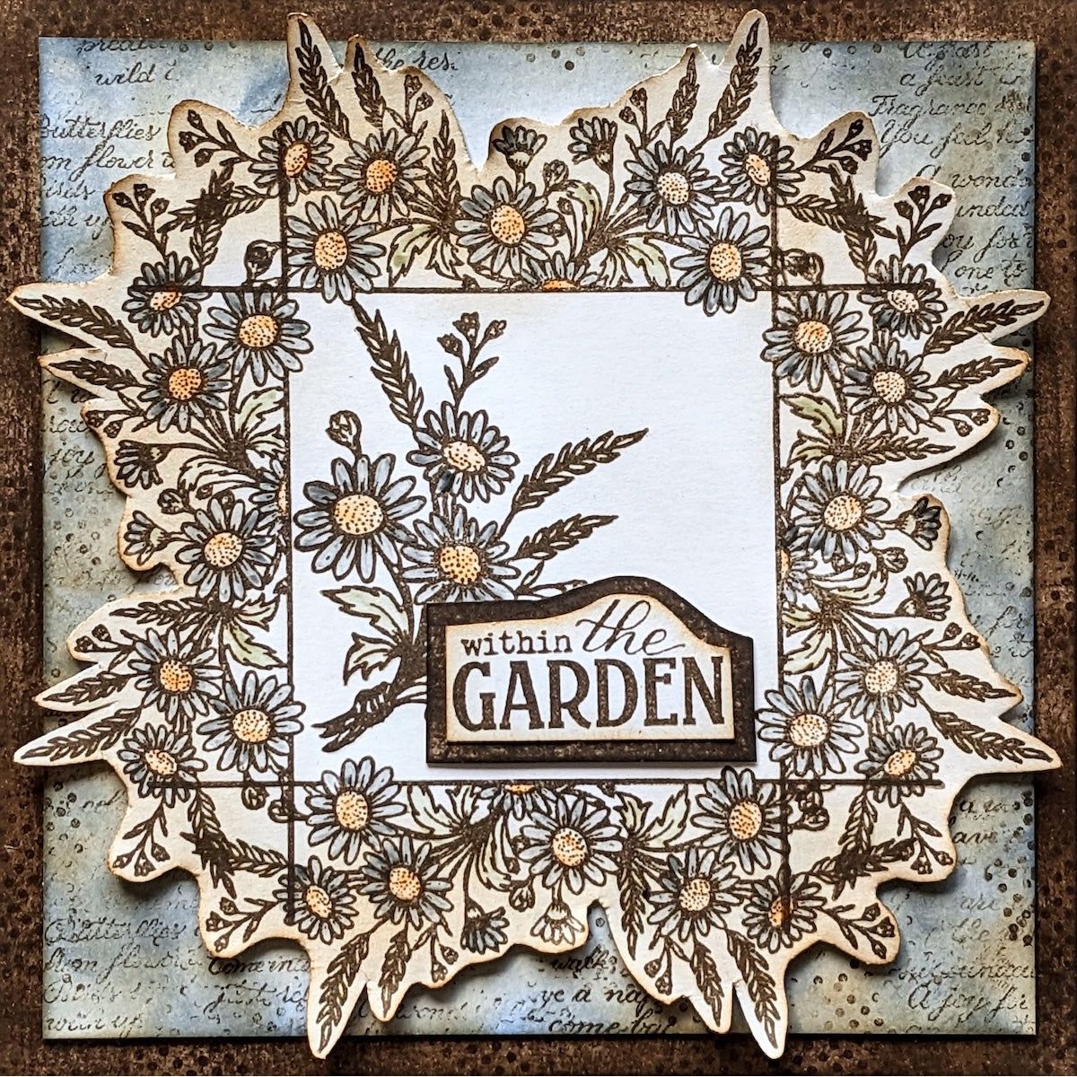 Paper Artsy Eclectica3 Scrapcosy Cling Stamps esc51 garden