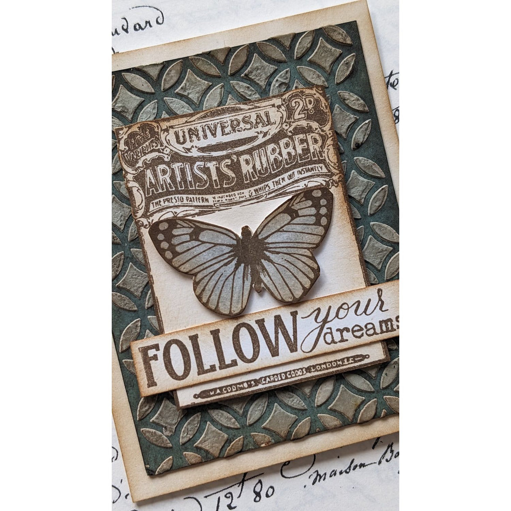 Paper Artsy Eclectica3 Scrapcosy Cling Stamps esc52 follow dreams