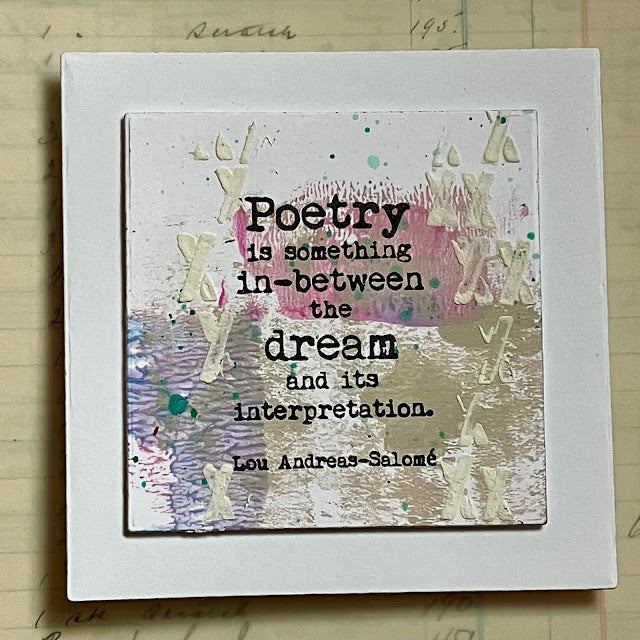 Paper Artsy Eclectica Mini Sara Naumann Cling Stamp em120 poetry