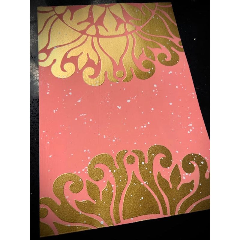 Paper Artsy Fresco Finish Peach Fuzz Chalk Acrylic Paint ff238 gold