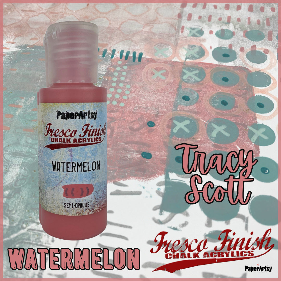 Paper Artsy Fresco Finish Watermelon Chalk Acrylic Paint ff236 watermelon