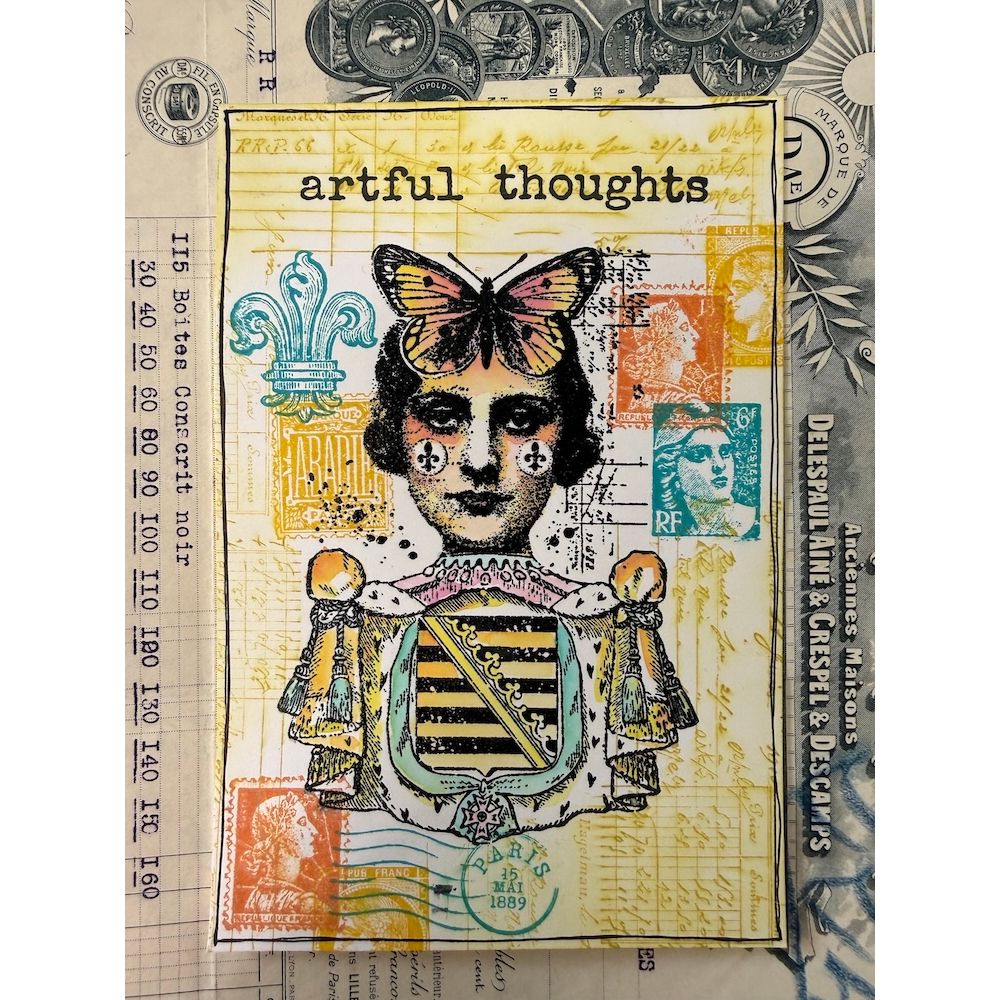 Paper Artsy Hot Pick 2602 Cling Stamps hp2602 butterfly