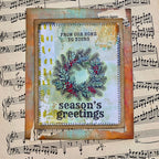 Paper Artsy Hot Pick Christmas 11 Cling Stamps hpxm11 wreath