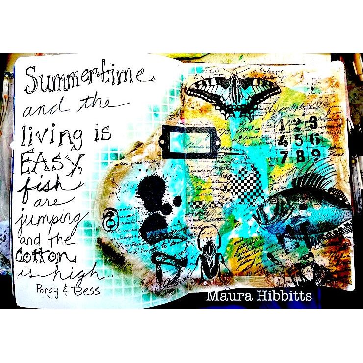 Paper Artsy Hot Picks Printed Tissue pt01 blues | color-code:ALT01