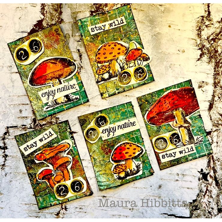 Paper Artsy Hot Picks Printed Tissue pt01 mushroom